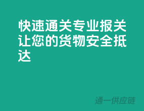 快速通关，专业报关，让您的货物安全抵达！
