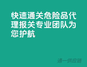 快速通关，危险品代理报关，专业团队为您护航