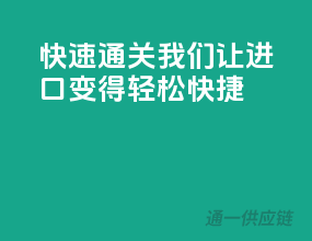 快速通关，我们让进口变得轻松快捷