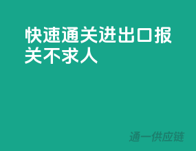 快速通关，进出口报关不求人