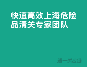 快速高效，上海危险品清关专家团队