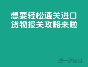 想要轻松通关？进口货物报关攻略来啦