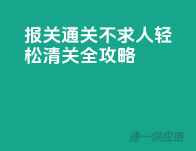 报关通关不求人，轻松清关全攻略