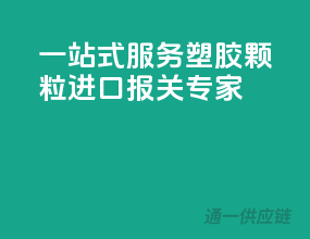 一站式服务，塑胶颗粒进口报关专家