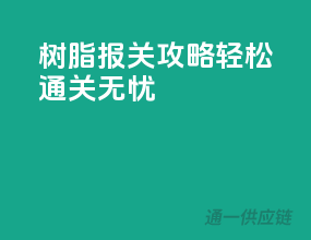 树脂报关攻略，轻松通关无忧