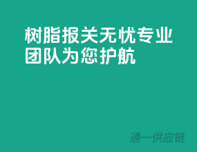 树脂报关无忧，专业团队为您护航