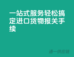 一站式服务：轻松搞定进口货物报关手续