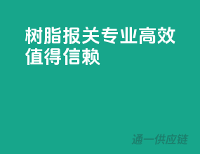 树脂报关，专业高效，值得信赖
