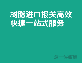 树脂进口报关，高效快捷一站式服务