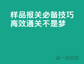 样品报关必备技巧，高效通关不是梦
