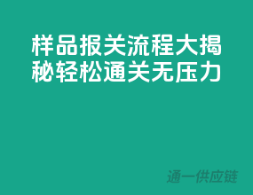 样品报关流程大揭秘，轻松通关无压力