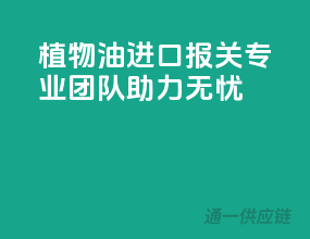 植物油进口报关，专业团队助力无忧