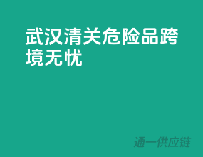 武汉清关，危险品跨境无忧