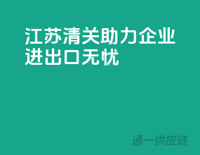 江苏清关，助力企业进出口无忧！