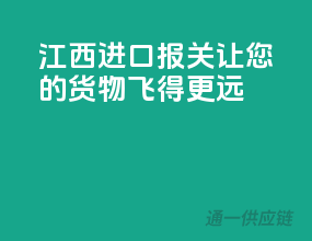 江西进口报关，让您的货物飞得更远