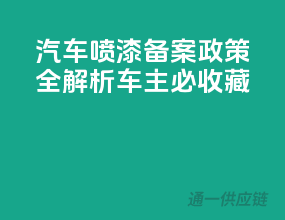 汽车喷漆备案政策全解析，车主必收藏