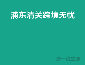 浦东清关，跨境无忧