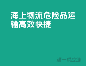 海上物流，危险品运输高效快捷