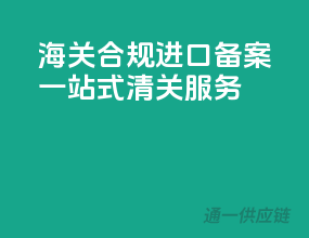 海关合规，进口备案一站式清关服务