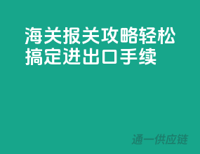 海关报关攻略：轻松搞定进出口手续
