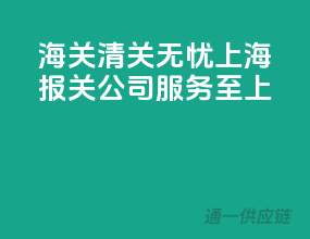 海关清关无忧，上海报关公司服务至上