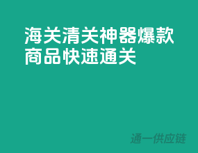 海关清关神器，爆款商品快速通关