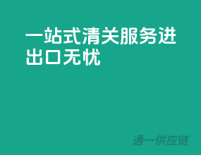 一站式清关服务，进出口无忧