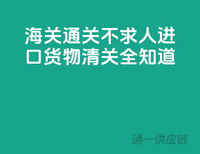 海关通关不求人！进口货物清关全知道