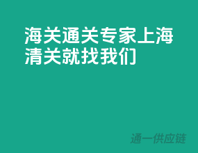 海关通关专家，上海清关就找我们