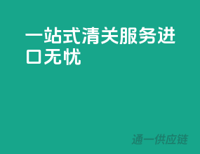 一站式清关服务，进口无忧