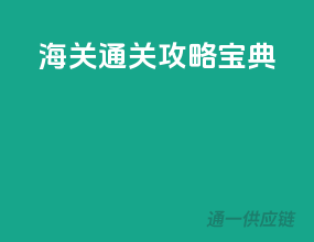 海关通关攻略宝典