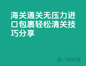海关通关无压力，进口包裹轻松清关技巧分享