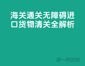 海关通关无障碍：进口货物清关全解析