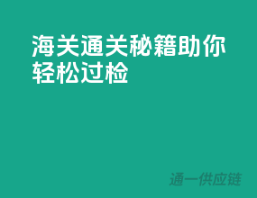 海关通关秘籍，助你轻松过检