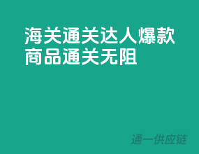 海关通关达人，爆款商品通关无阻