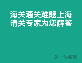 海关通关难题，上海清关专家为您解答