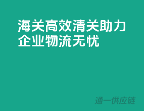 海关高效清关，助力企业物流无忧
