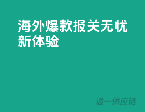 海外爆款，报关无忧新体验