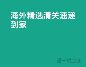海外精选，清关速递到家