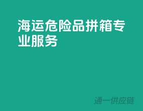海运危险品拼箱，专业服务