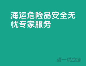 海运危险品，安全无忧专家服务
