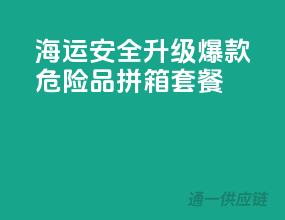 海运安全升级：爆款危险品拼箱套餐