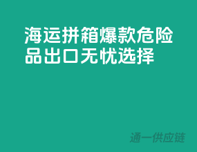 海运拼箱爆款：危险品出口无忧选择