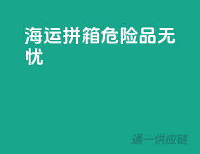 海运拼箱，危险品无忧