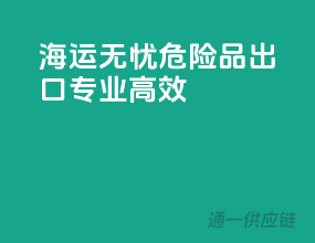 海运无忧，危险品出口，专业高效