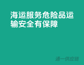 海运服务，危险品运输安全有保障