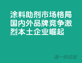 涂料助剂市场格局：国内外品牌竞争激烈，本土企业崛起