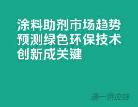 涂料助剂市场趋势预测：绿色环保，技术创新成关键