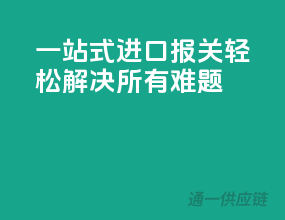 一站式进口报关，轻松解决所有难题！